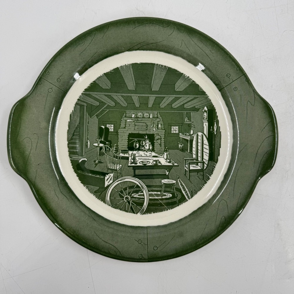 Vintage Colonial Homestead Green by Royal (USA) Underplate for Round Gravy Boat